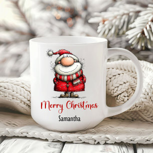 Lekfull Rolig Tomte Nyckfull Kaffe Mugg