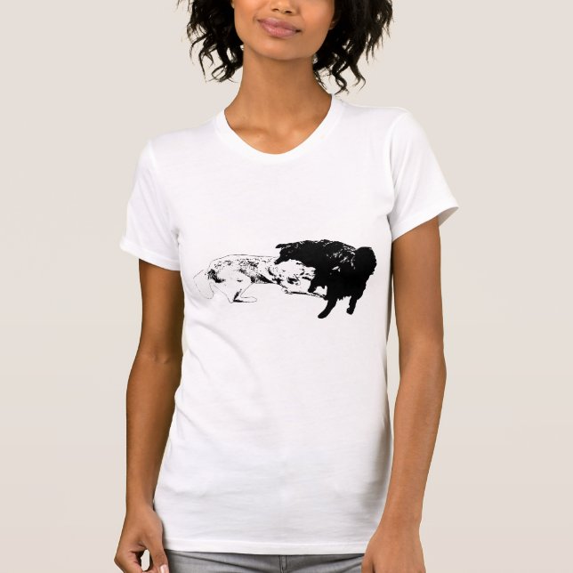 Lekfull rörelse, djärva följeslagare t shirt (Framsida)