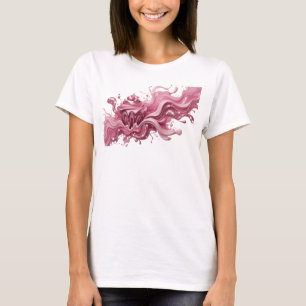 Lekfull Rosa ABSTRAKT KONST Wearable Art T Shirt