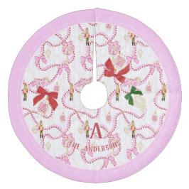 Lekfull Rosa Nötknäppare Karamellpinne Monogram Julgransmatta Fleece