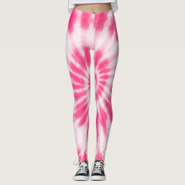 Lekfull rosa & vit Alla hjärtans dag kul färgrik Leggings