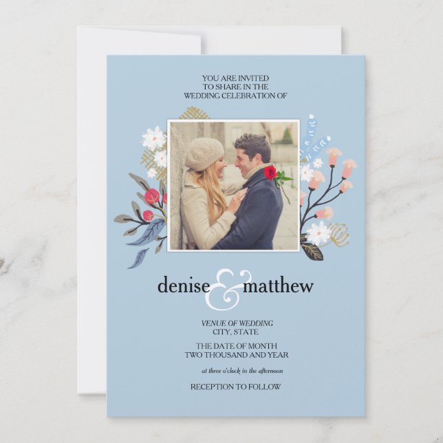 Lekfull samling i Omphalodes Blå inbjudan (Framsida)