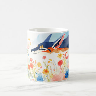 Lekfull Schakal i Blomstrande Blomsterträdgård Kaffemugg