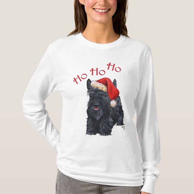 Lekfull Scottie Tomte T Shirt (Framsida)
