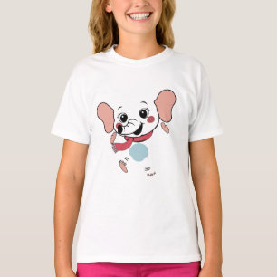 Lekfull seriefigur Elefant Barns söta leende T Shirt