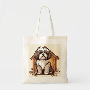 Lekfull Shih Tzu hundkoja  Tygkasse