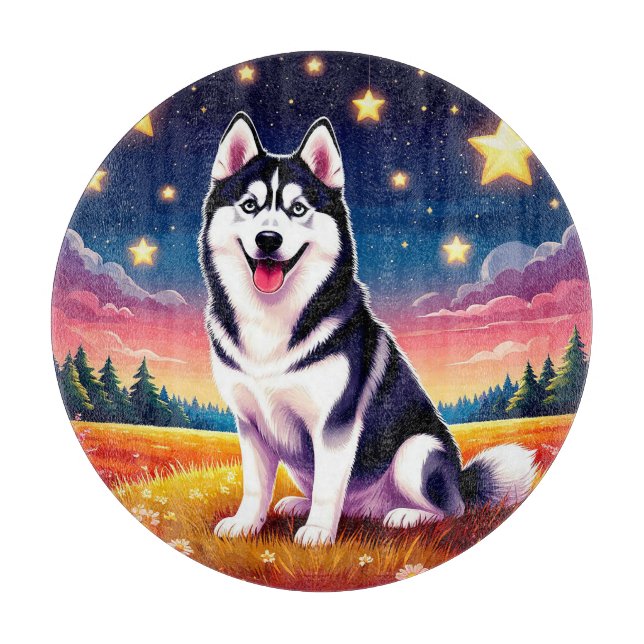 Lekfull sibirisk husky (Framsidan)
