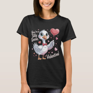 Lekfull Silly Goose Alla hjärtans dag-tröja - Söt T Shirt