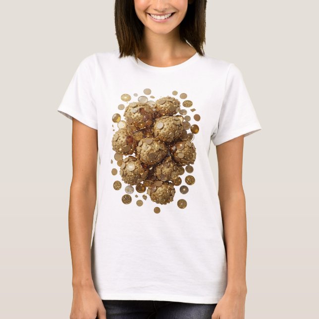 Lekfull silver ABSTRAKT KONST Design T Shirt (Framsida)