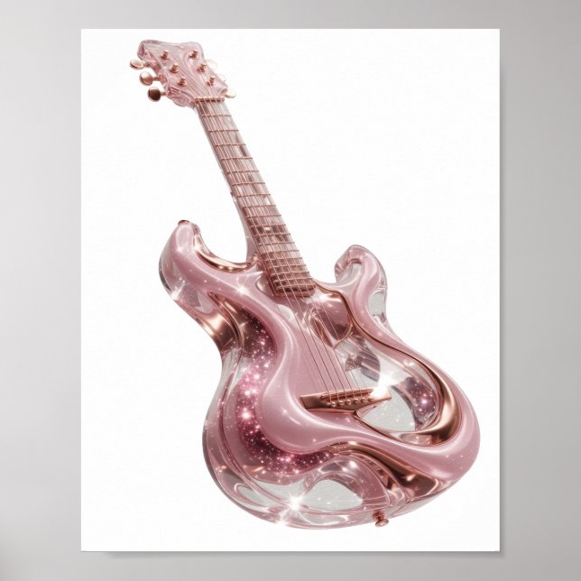 Lekfull silver ABSTRAKT KONST Mode Print Poster (Framsidan)