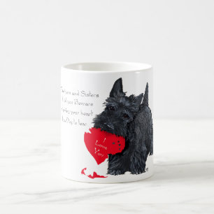 Lekfull skotsk terrier valentinskopp kaffemugg