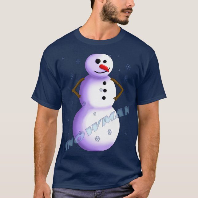 lekfull snögubbe T-shirt (Framsida)