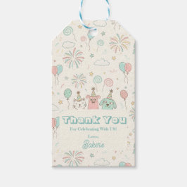 Lekfull sötsas och tre barn födelsedag presentetikett