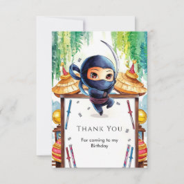 Lekfull Spion Ninja Födelsedag Tack Kort