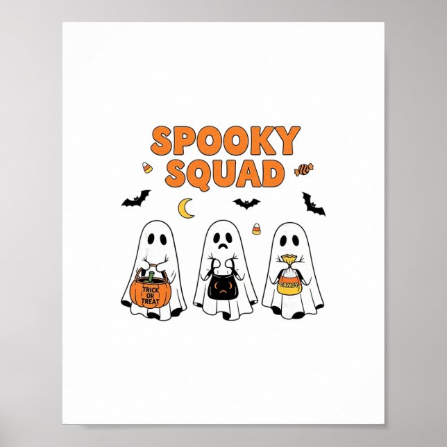 Lekfull spökglass Popsicle Cartoon  Poster (Framsidan)