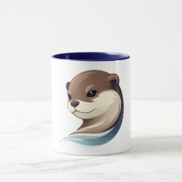 Lekfull Utterillustration Mugg