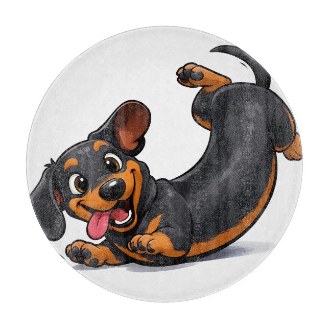 Lekfull valp av Dachshund rasen  (Framsidan)