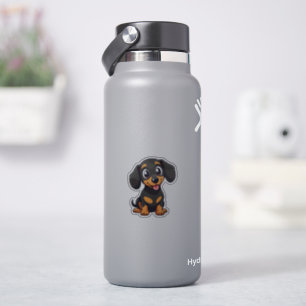 Lekfull valp av Dachshund – Söt Pastell Stil Klistermärken