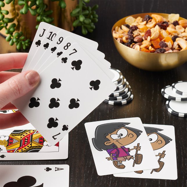 Lekfull vandringsflicka naturforskare casinokort (Skapare uppladdad)