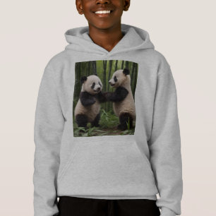 Lekfulla babypandor i en bambuskog, t shirt