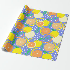 Lekfulla Citrusfrukter & Konfetti Amalfi-kusten Presentpapper