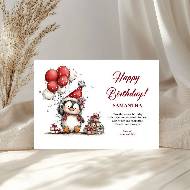 Lekfulla fantasifulla djur festar barn välkomstkor (Playful whimsical animals party theme kids greeting card

)