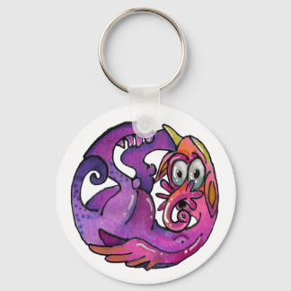 Lekfulla fantasifulla varelser & monster nyckelring