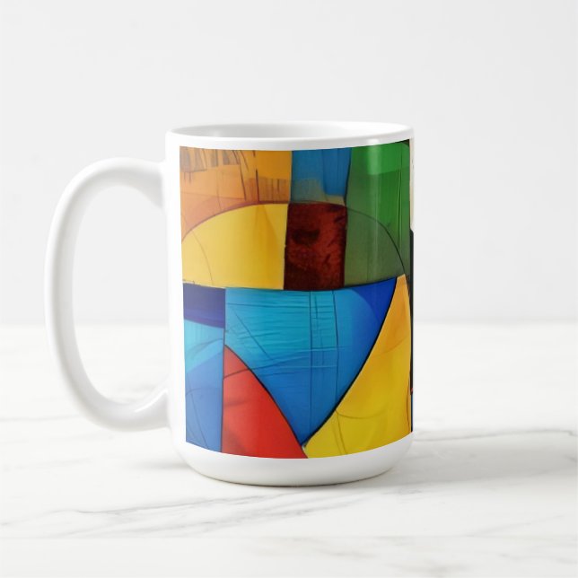 Lekfulla färgblock  kaffemugg (Vänster)