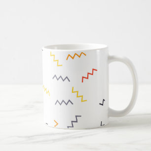 Lekfulla, färgglada, trendiga, moderna Memphis-sic Kaffemugg
