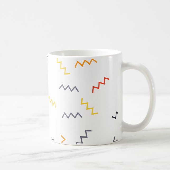 Lekfulla, färgglada, trendiga, moderna Memphis-sic Kaffemugg (Höger)