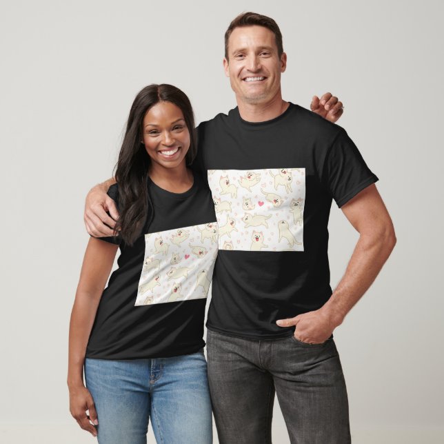 Lekfulla kattmönster t shirt (Unisex)