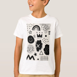 Lekfulla monokroma former t shirt