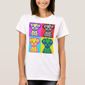 Lekfulla Pop Art Valpar T Shirt