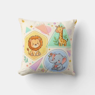 Lekfulla savannsdjur Lejon Elefant Giraff Kudde