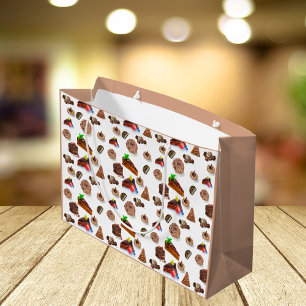 Lekfulla vattenfärgade chokladdesserters
