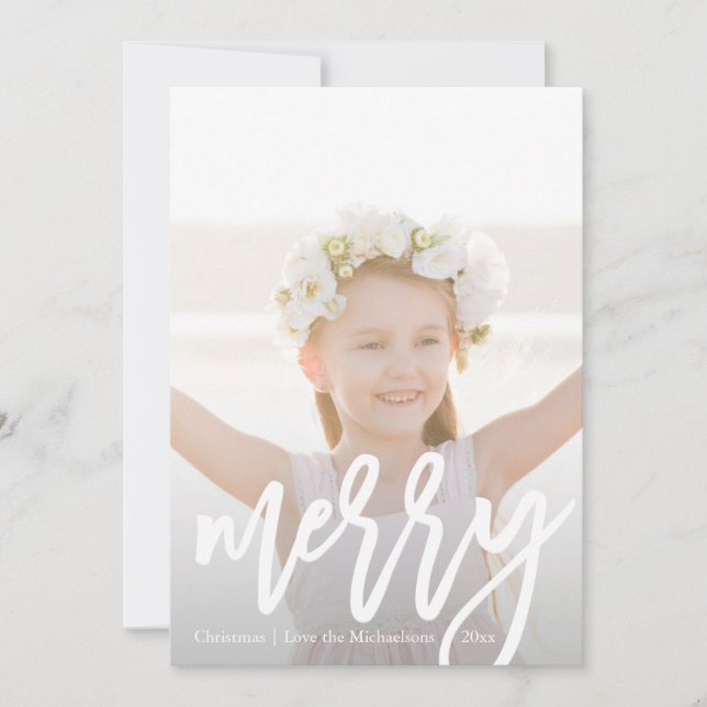 Lekfullt elegant glatt skript med leopardmönster julkort (Framsida)