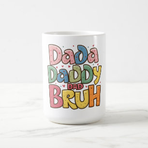 Lekfullt faderskapsfras konst kaffemugg