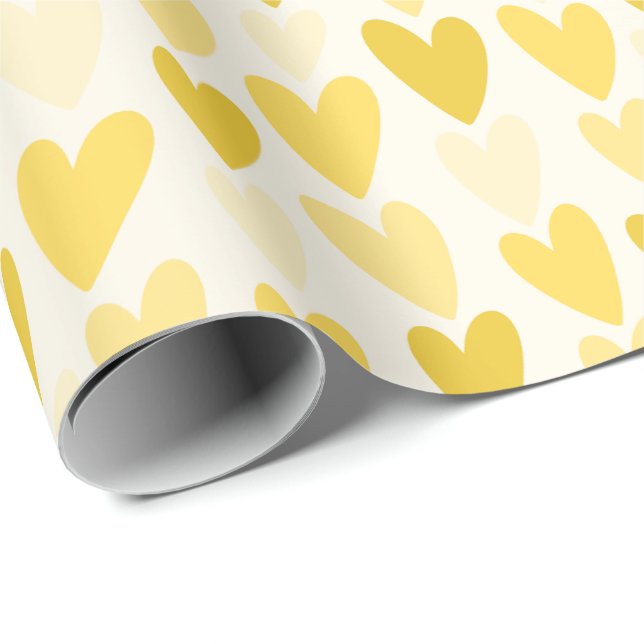 Lekfullt Handritat Hjärtmönster Presentpapper (Rullad Hörn)
