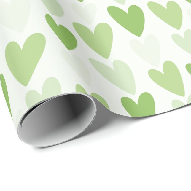 Lekfullt Handritat Hjärtmönster Presentpapper (Rullad Hörn)