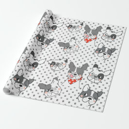 Lekfullt hundmönsterdesign presentpapper