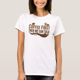 Lekfullt KAFÉ FÖRST SEDAN SNAKAR Konstnärligt moti T Shirt