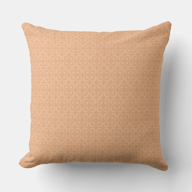 Lekfullt Retro Mönster: Cirkulär Blommig Design Kudde (Framsida)