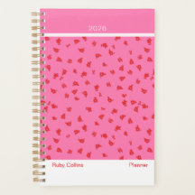 Lekfullt rosa minimalistiskt spridd blomster