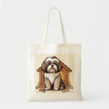 Lekfullt Shih Tzu-hundhus 