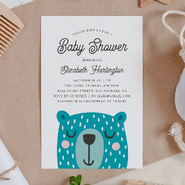 Lekigt lustigt djur för pojken. Blåbjörnsköljning Inbjudningar