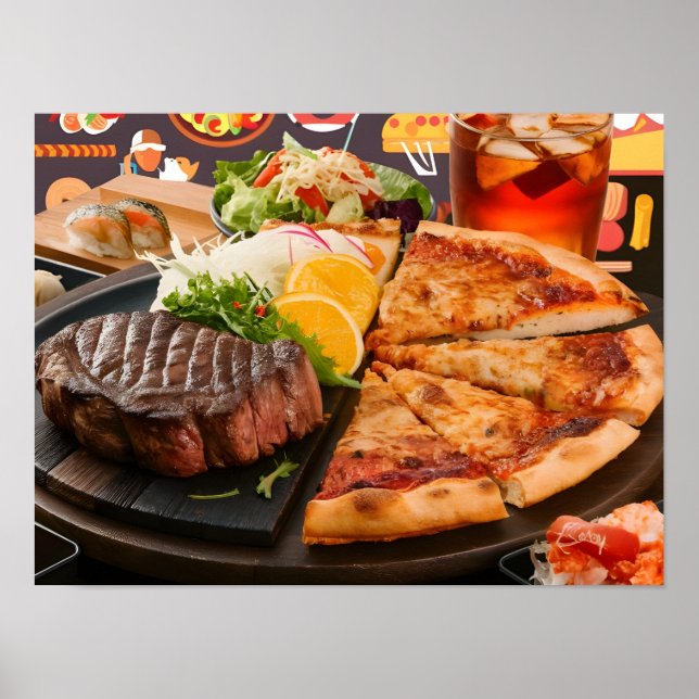 Lekker mat och dryck poster (Framsidan)