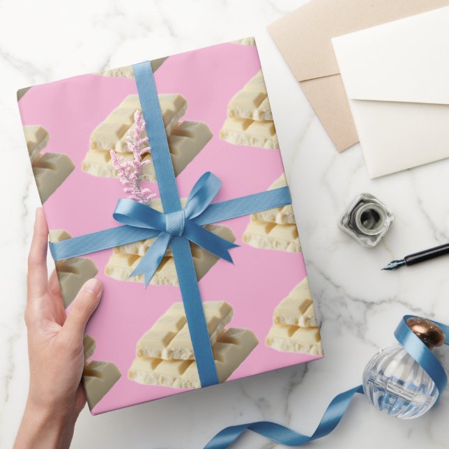 Lekker Vita Chokladkvadrater Mönster – Sött  Presentpapper (Gifting)