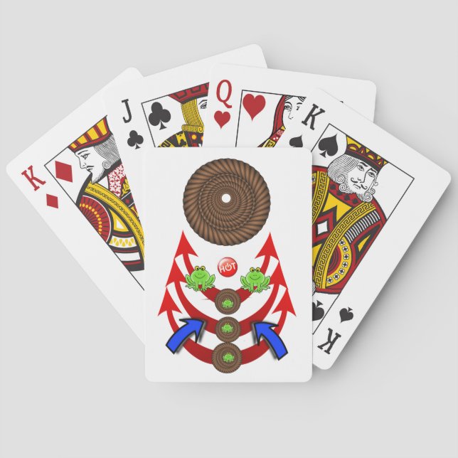 Lekkort Däck Rope Gröna Grodor Casinokort (Baksidan)