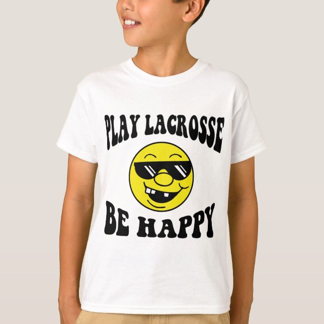 LekLacrosse är lycklig T Shirt (Framsida)