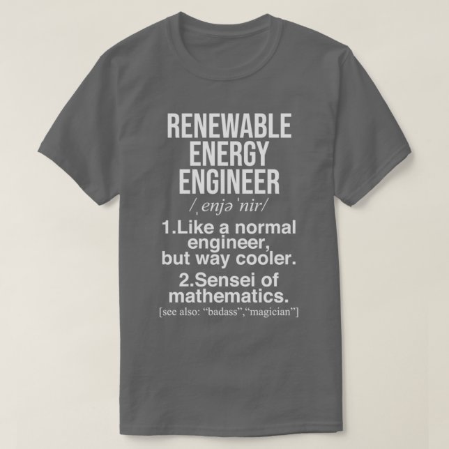 Lekliga gåvor om förnybar energi i ingenjör t shirt (Design framsida)